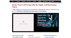 Desktop Screenshot of oneplanegolfswing.com